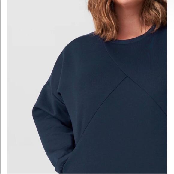 NWOT Game by Universal Standard Iris Spacer Sweatshirt Dress Size 2XS or US 6-8 - Picture 3 of 12